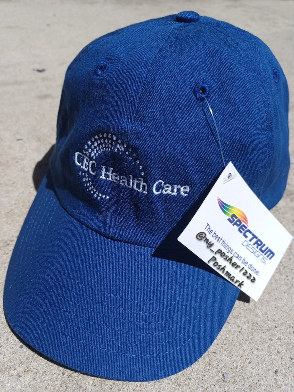 𝙎𝙋𝙀𝘾𝙏𝙍𝙐𝙈 𝘋𝘌𝘚𝘐𝘎𝘯𝘚 𝙲𝙴𝙲 𝙷𝚎𝚊𝚕𝚝𝚑 𝙲𝚊𝚛𝚎 Baseball Cap Blue